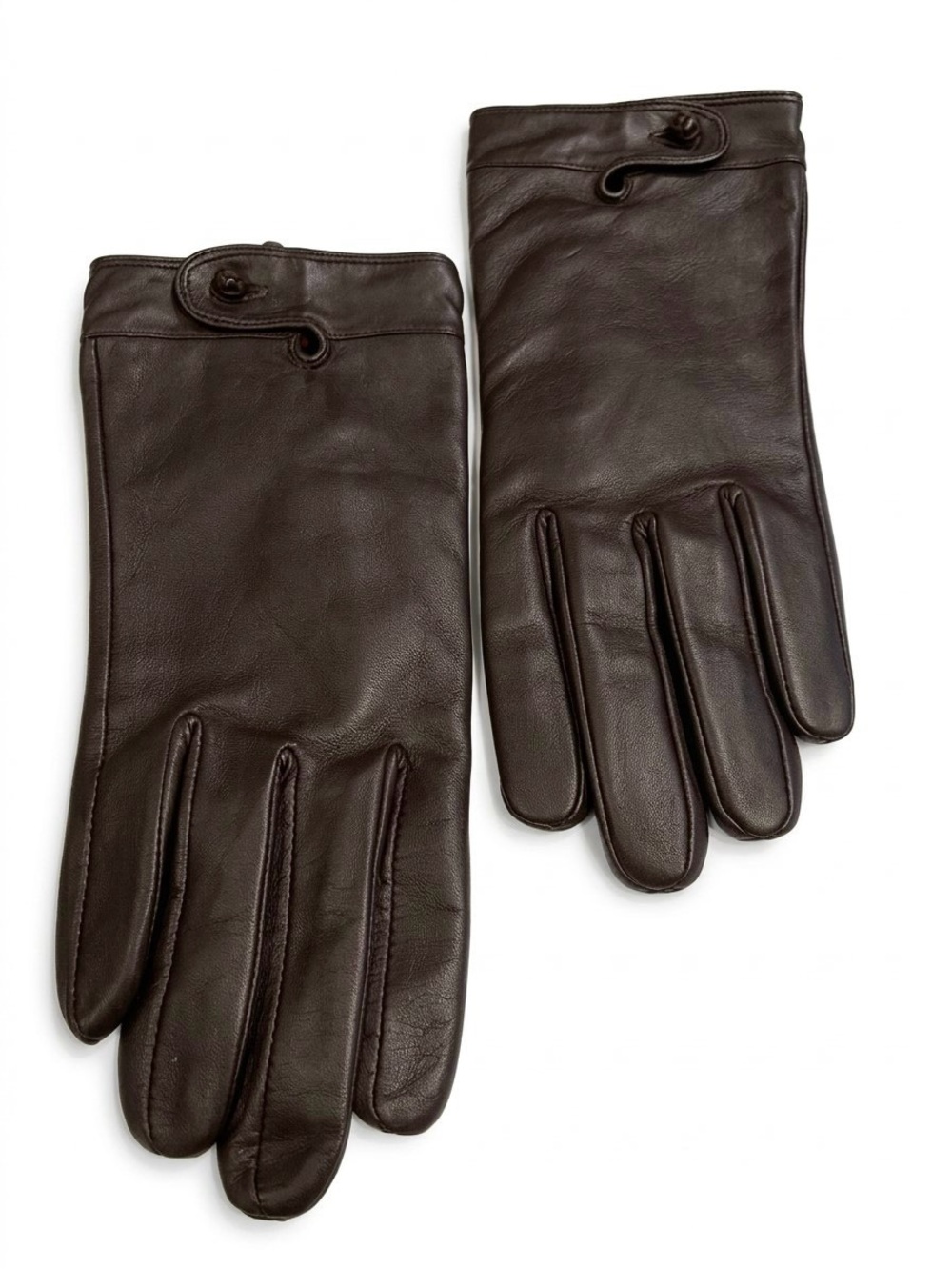 Etienne Aigner Brown Leather Gloves – Women’s Medium – Soft Leather – NWOT